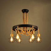 Iron Rope Black Industrial Chandelier - Clowas
